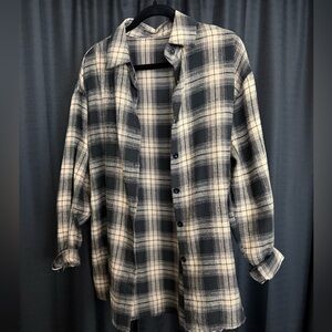 Plaid Button-Up Shirt